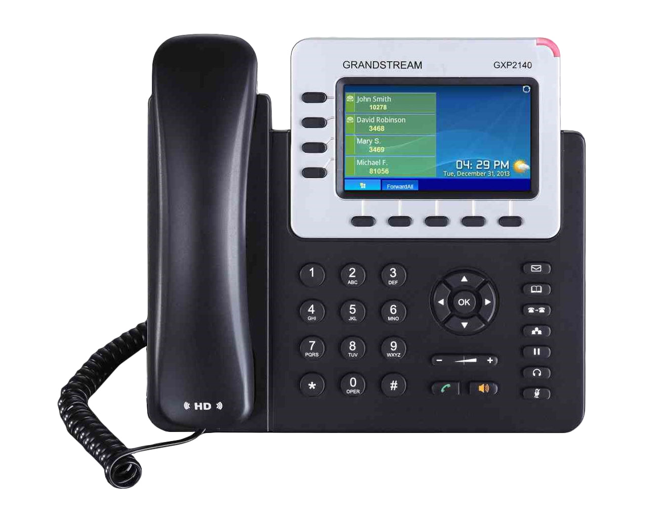 Teléfono IP Grandstream GXP2140 - 4 líneas, Negro Teléfono IP Grandstream GXP2140 - 4 líneas, Negro